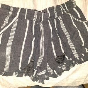 Black with white striped So shorts. Worn once.